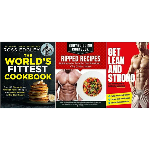 Books World’s Fittest Cookbook, Get Lean And Strong, BodyBuilding 3 Books Set - The Book Bundle