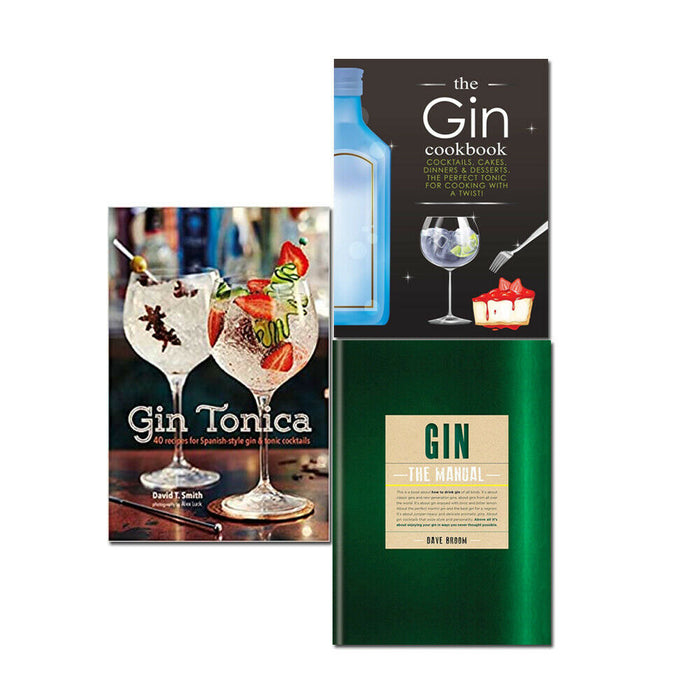 Gin Recipe Collection 4 Books Set (Gin Cookbook, Gin The Manual, Gin Tonica) - The Book Bundle
