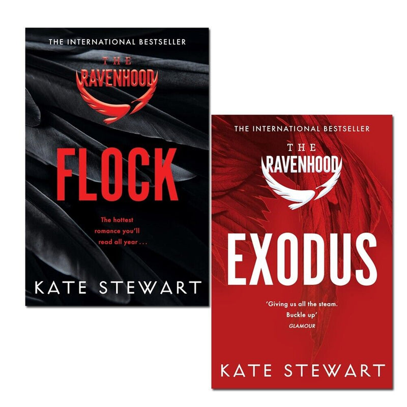 The Ravenhood Series 2 Books Collection Set by Kate Stewart (Flock, Exodus) - The Book Bundle