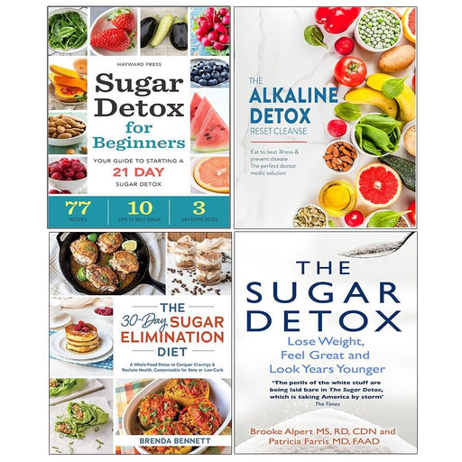 Sugar Detox for Beginners, 30-Day Sugar Elimination,Alkaline Detox Reset 4 Books Set - The Book Bundle