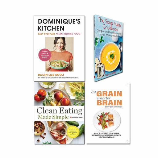 Dominique’s Kitchen, Soup Maker Cookbook,Clean Eating Made Simple 4 Books Set - The Book Bundle