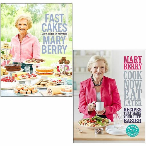 Mary Berry 2 Books Collection Set [Fast Cakes: Easy Bakes, Cook Now, Eat Later] - The Book Bundle