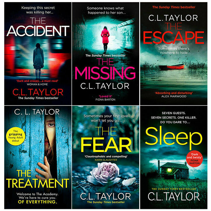 C.L. Taylor The Accident,Missing, Escape,Treatment 6 Books Collection Set - The Book Bundle