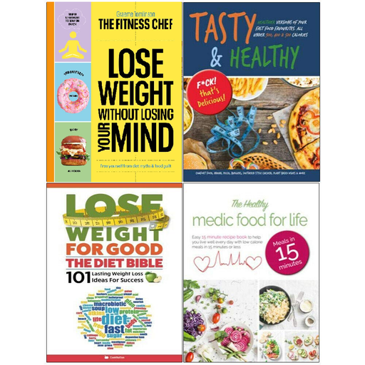 FITNESS CHEF Lose Weight Without Losing Your Mind,Tasty & Healthy 4 Books Set - The Book Bundle