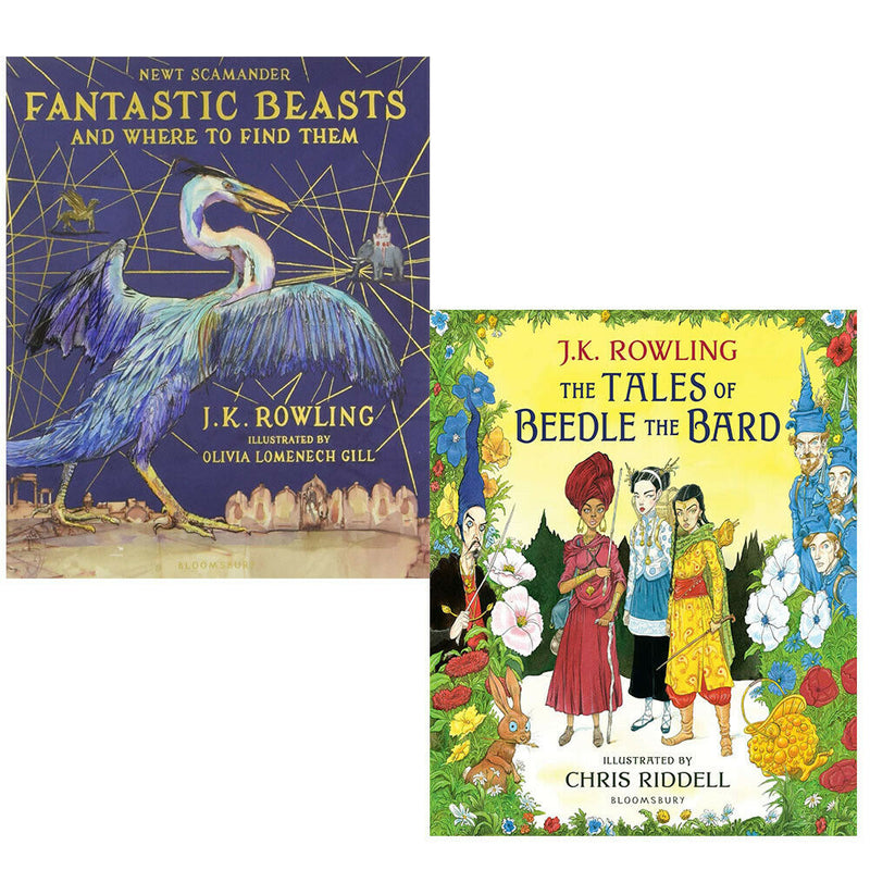 J.K. Rowling 2 books collection set Tales of Beedle the Bard, fantastic beasts - The Book Bundle