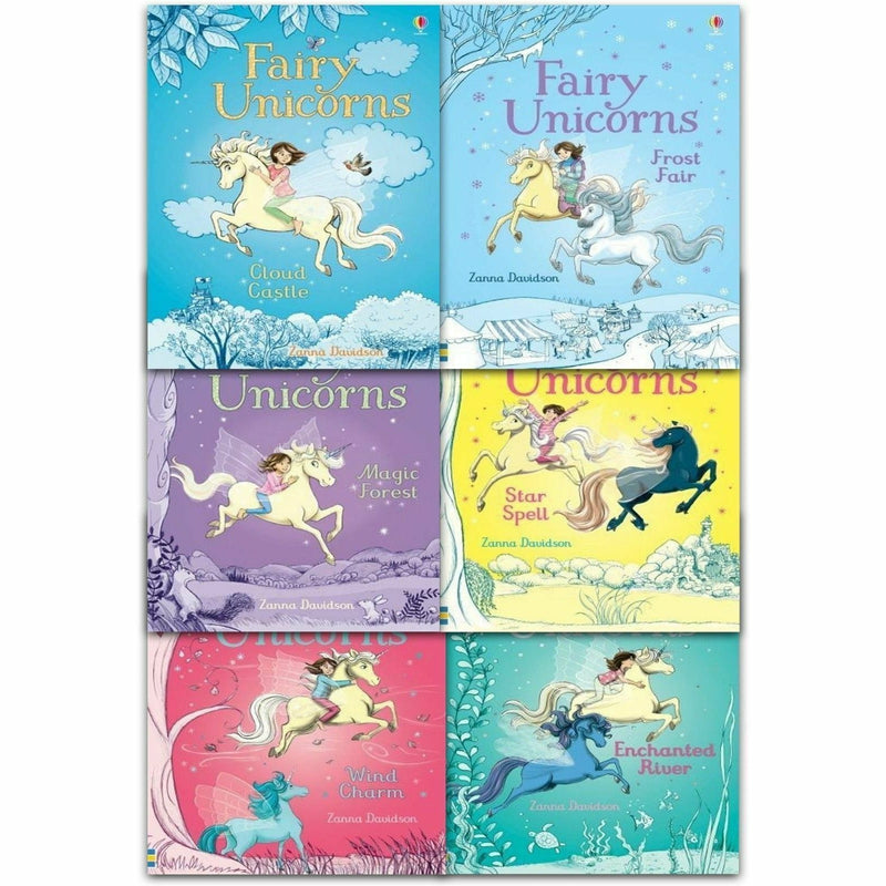 Usborne Fairy Unicorns 6 Books Collection Set By Zanna Davidson Star Spell - The Book Bundle