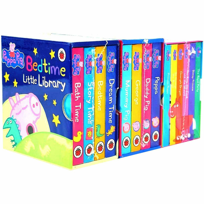 Peppa Pig Library Series Collection 14 Books Set (Bedtime,Fairy Tale Little) - The Book Bundle