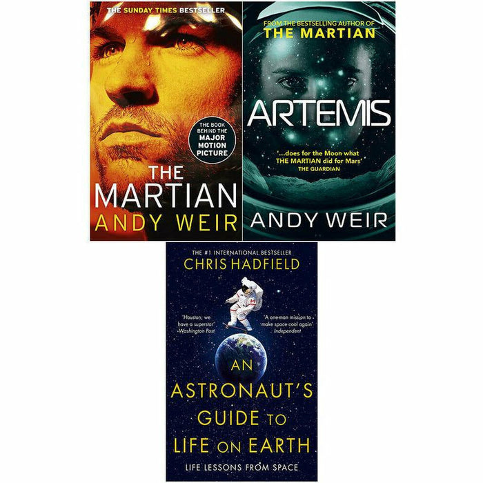 Martian, Artemis & An Astronaut's Guide to Life on Earth 3 Books Collection Set - The Book Bundle
