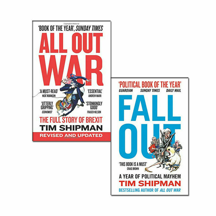 Tim Shipman Brexit Collection 2 Books Set Pack All Out War, Fall Out - The Book Bundle