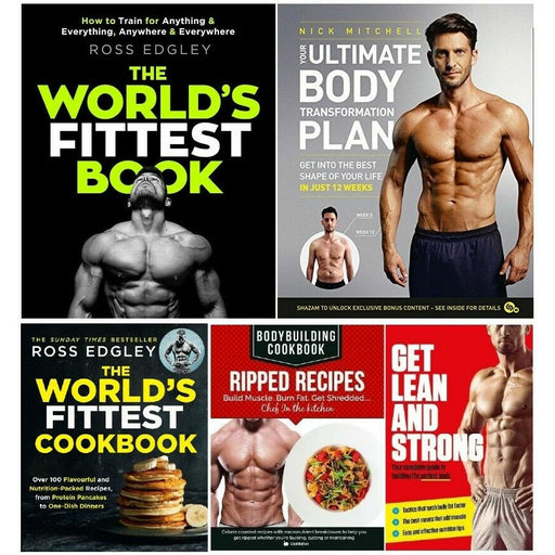 The World’s Fittest Cookbook, Get Lean, BodyBuilding , Fittest Book, Transformation Plan 5 Books Set - The Book Bundle