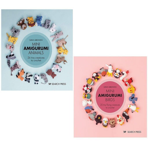 Sarah Abbondio Collection 2 Books Set Mini Amigurumi Birds,Animals Hardcover - The Book Bundle