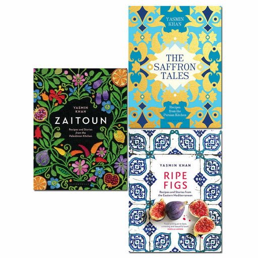 Yasmin Khan Collection 3 Books Set Ripe Figs, Zaitoun, Saffron Tales - The Book Bundle
