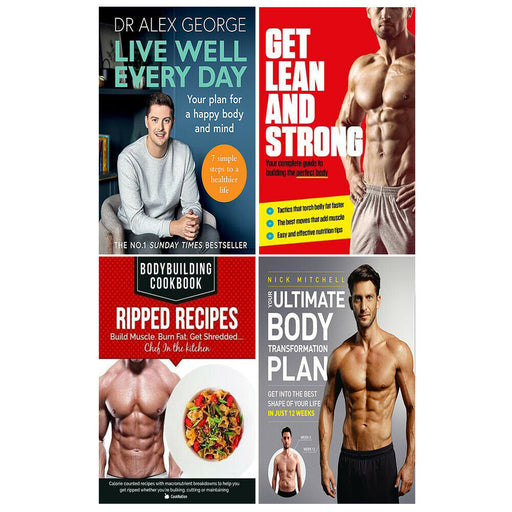 Live Well Every Day, Get Lean, Body Building Cookbook & Ultimate Body 4  Books Set