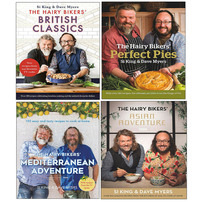 Hairy Bikers 4 Books collection Set British Classics, Perfect Pies, Mediterranea - The Book Bundle