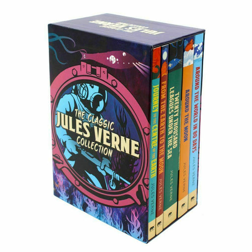 The Classic Jules Verne Collection 5 Books Box Set From the Earth to Moon Sees - The Book Bundle