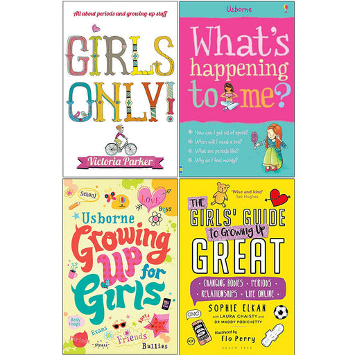 Girls' Guide,Girls Only!, What's Happening to Me?, Growing Up  4 Books Set - The Book Bundle