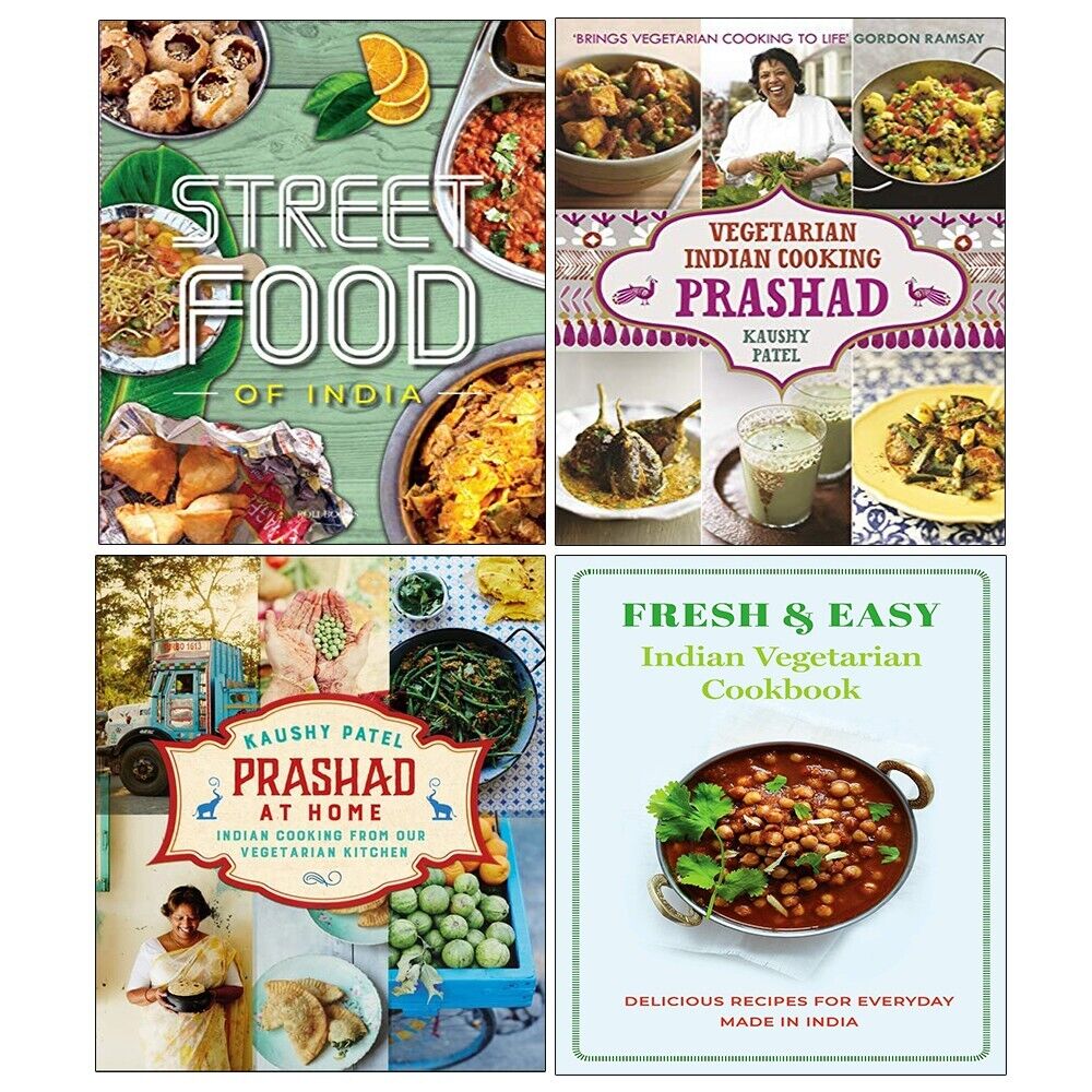 Set　Vegetarian　Home,Street　Books　Book　Indian　Indian,　At　Cooking,Fresh　The　Food　Easy　Prashad　Bundle