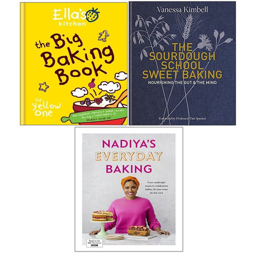Nadiya’s Everyday Baking, Ella's Kitchen, Sourdough School 3 Books Set - The Book Bundle