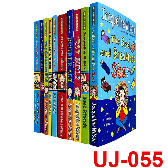 Jacqueline Wilson 10 Books Collection Set(Bed and Breakfast Star,BestFriends,Bad Girls,Double Act,Illustrated Mum,Midnight,Sleepovers & MORE!) - The Book Bundle