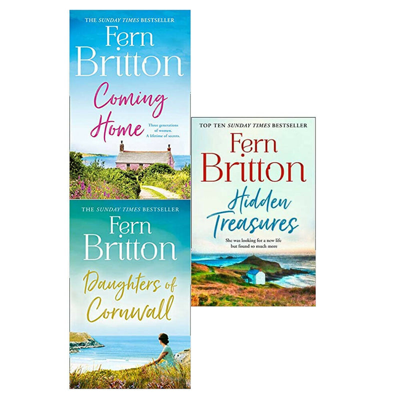 Three books from Fern Britton's Daughters Coming Hidden collection set, featuring fiction titles in mixed formats by HarperCollins.