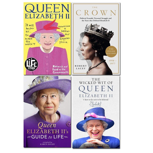 The Crown, The Wicked Wit of & Queen Elizabeth II, Guide to Life 4 Books Set - The Book Bundle