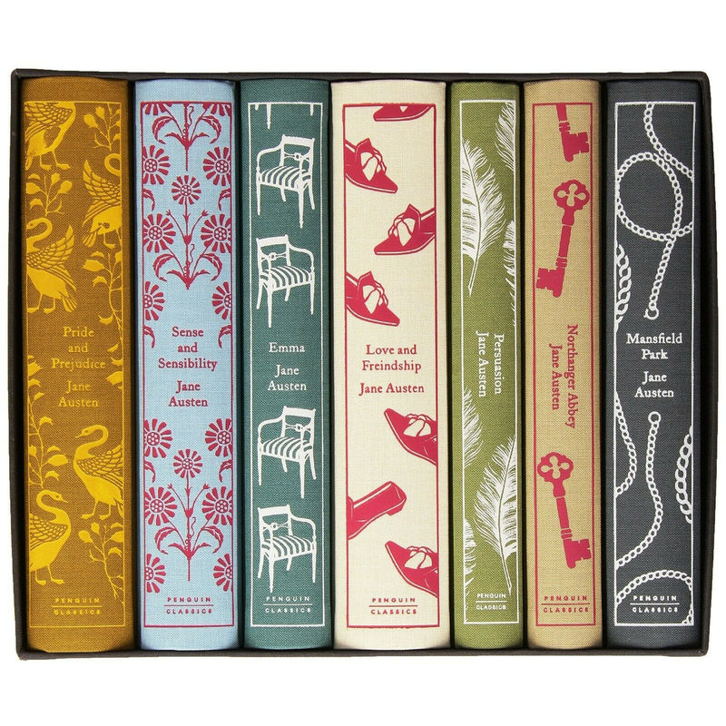 The Complete Works Classics Series 7 Books Boxed Set by Jane Austen (Emma, Love and Freindship, Mansfield Park, Northanger Abbey) - The Book Bundle