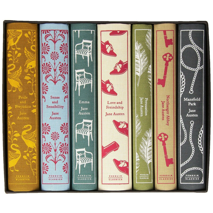 The Complete Works Classics Series 7 Books Boxed Set by Jane Austen (Emma, Love and Freindship, Mansfield Park, Northanger Abbey) - The Book Bundle