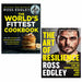 Ross Edgley 2 Books Collection Set Art of Resilience, World’s Fittest Cookbook - The Book Bundle