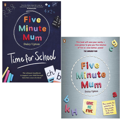 Five Minute Mum 2 books collection set by Daisy Upton (Time For School, Give Me) - The Book Bundle