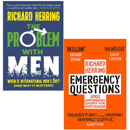 Richard Herring 2 books collection set Emergency Questions,Problem with Men - The Book Bundle