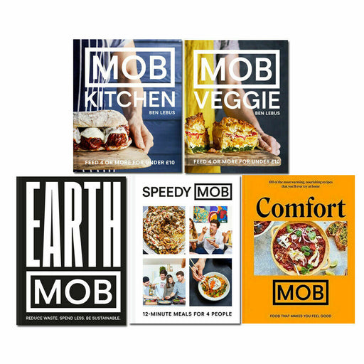 MOB Series Collection 5 Books Set By Ben Lebus (Comfort MOB, Earth MOB, MOB Veggie, MOB Kitchen, Speedy MOB) - The Book Bundle