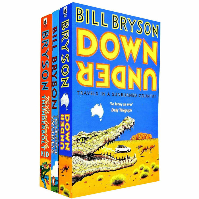 Bill bryson book series 1 : 3 Books Collection Set Down Under, Troublesome Words - The Book Bundle