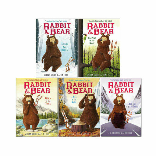 Rabbit and Bear Series 5 Books Collection Set By Julian Gough (Rabbit's Bad Habits ) - The Book Bundle
