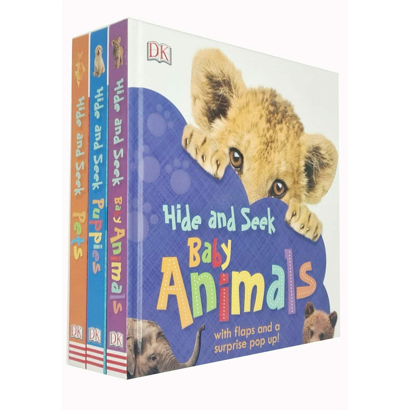 Hide and Seek Collection 3 Books Set by DK NEW Pack Baby Animals, Puppies, Pets - The Book Bundle