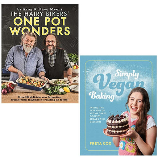Hairy Bikers' One Pot Wonders, Simply Vegan Baking Freya Cox 2 Books Set - The Book Bundle