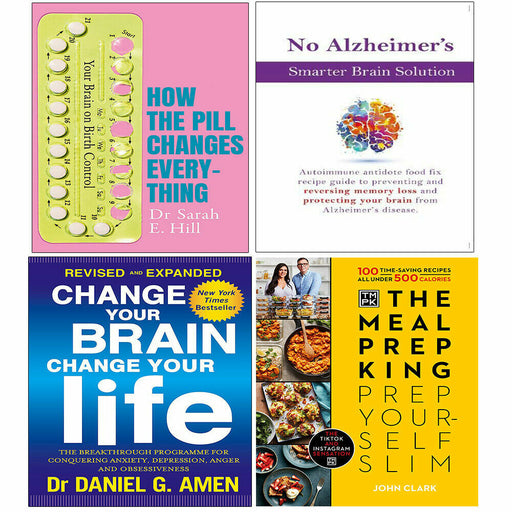 Pill Changes Everything,No Alzheimer,Change Your Brain,Meal Prep King 4 Books Se - The Book Bundle