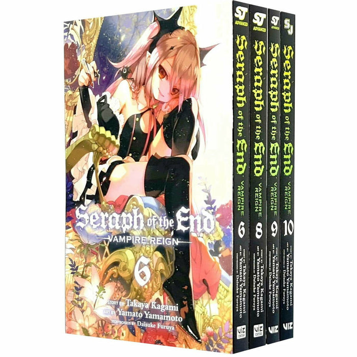 Seraph of the end vampire reigh gn Series 4 Books Collection Set Volume 6 8 9 10 - The Book Bundle