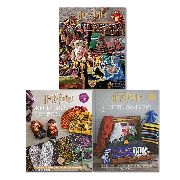 Harry Potter Knitting Magic Collection 3 Books Set Crochet Wizardry - The Book Bundle