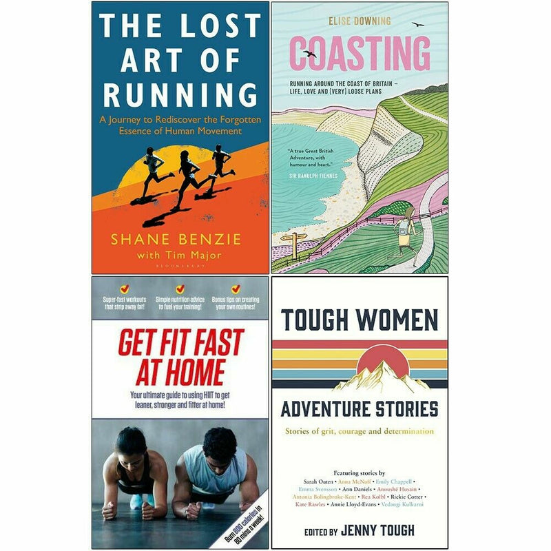 Lost Art of Running, Coasting, Get Fit Fast At Home, Tough Women 4 Books Set - The Book Bundle