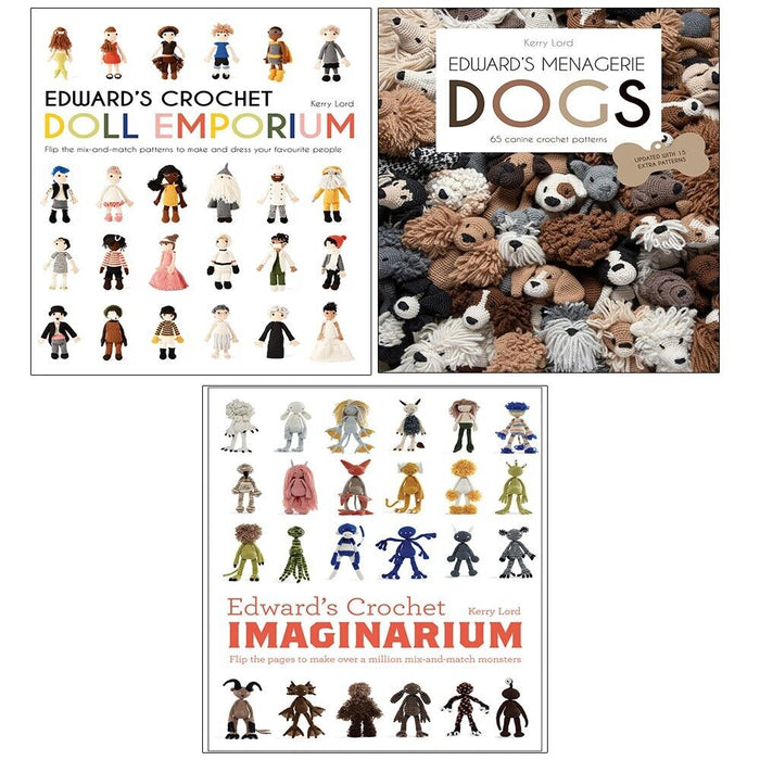 Edward Menagerie Collection 3 Books Set by Kerry Lord Crochet Doll Emporium - The Book Bundle