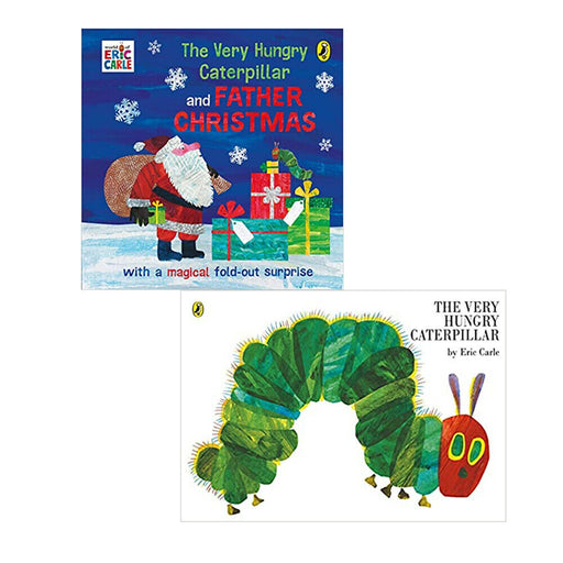Eric Carle 2 Books Collection Set Very Hungry Caterpillar and Father Christmas - The Book Bundle