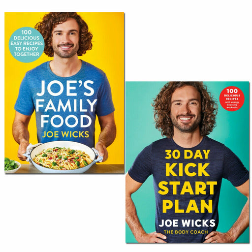 Joe Wicks 2 Books Collection Set Joe's Family Food, 30 Day Kick Start Plan - The Book Bundle