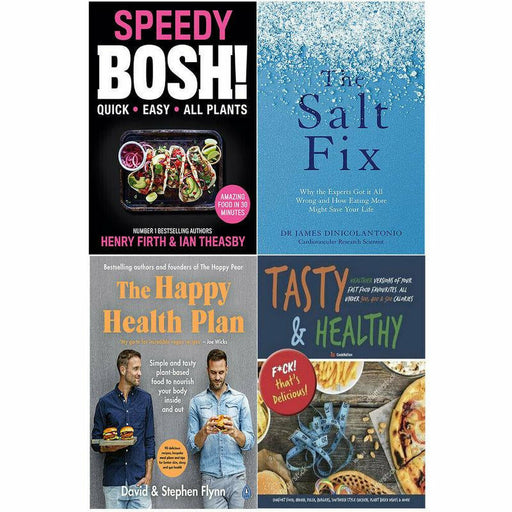 Speedy BOSH!,Salt Fix,Happy Health Plan & Tasty & Healthy 4 Books Collection Set - The Book Bundle