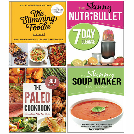 Nutribullet 7 Day Cleanse,Soup Maker Recipe,Paleo,Slimming Foodie 4 Books Set - The Book Bundle