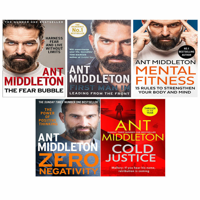 Ant Middleton Collection 5 Books Set Mental Fitness,Cold Justice,Zero Negativity - The Book Bundle