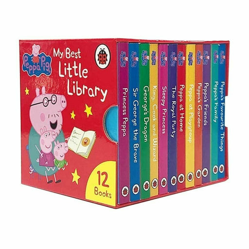 Peppa Pig My Best Little Library 12 Books Collection Box Set (Princess Peppa, Sir George the Brave) - The Book Bundle