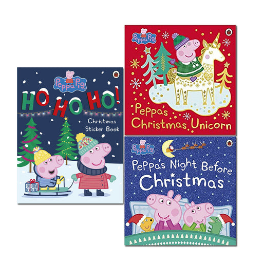 Peppa Pig collection 3 Books Set Peppa's Christmas Unicorn, Peppa's Night Before - The Book Bundle