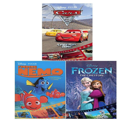 Cars 3 Cinestory Comic ,Finding Nemo,Cinestory 3 Books Collection Set - The Book Bundle