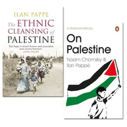 Two books from the Ilan Pappe Collection on Palestine, authored by Noam Chomsky and Ilan Pappe, with book covers visible.