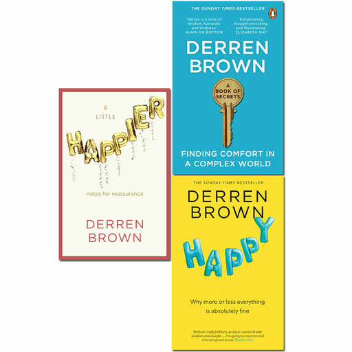 Derren Brown Collection 3 Books Set A Book of Secrets, Happy, A Little Happier - The Book Bundle